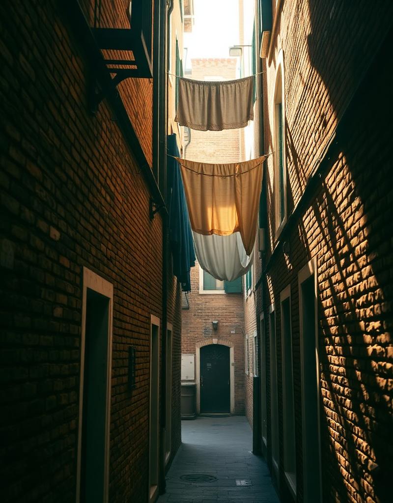Ruelle cachée dans le quartier Dorsoduro