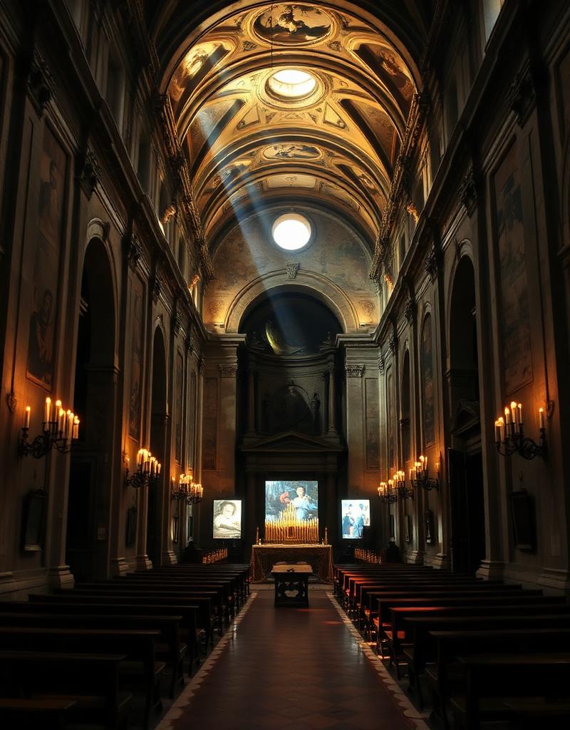 Art contemporain dans une église baroque